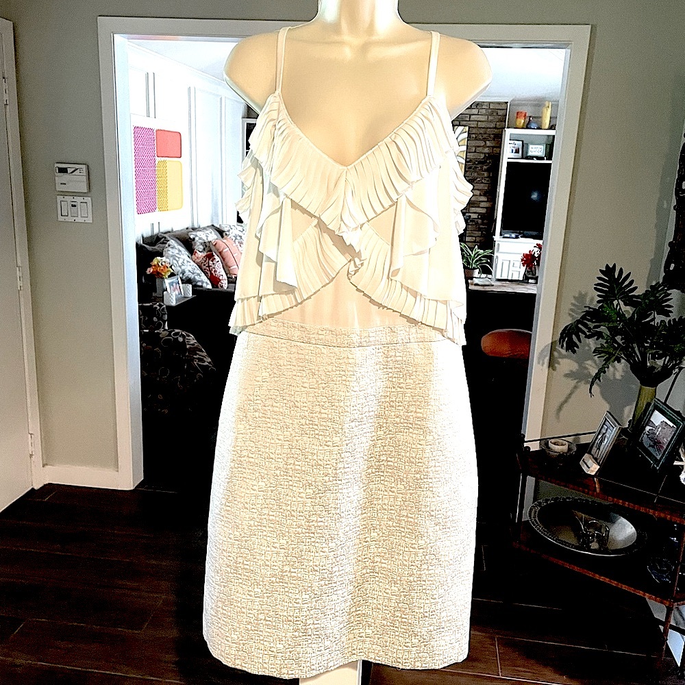 Light Cream Cocktail Dress 14 NWOT